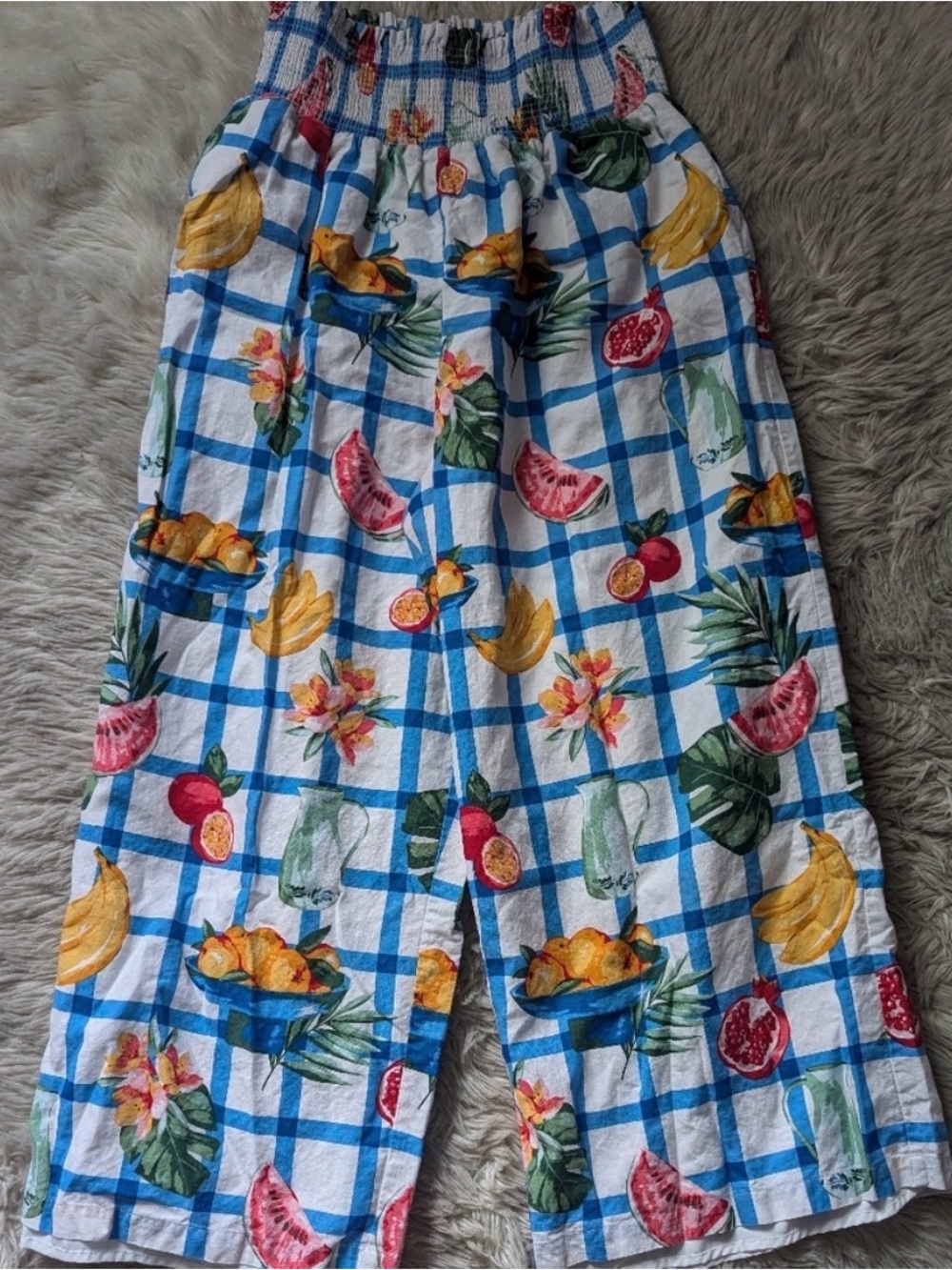 Corey Lynn Calter for Anthropologie Linen/Cotton Smocked Waist Pants 1X